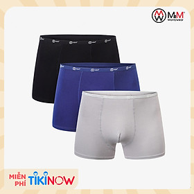 Combo 3 Quần Sịp Đùi Nam Quần Lót Nam Boxer Sợi Tre Mềm Mịn Siêu Thoáng Mát, Co Giãn 4 Chiều Cạp Nhỏ MRM FASHION
