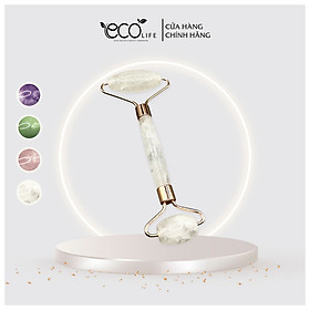 Thanh lăn massage chất liệu đá thạch anh trắng Aventurine tự nhiên
