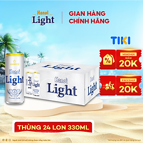 Bia Hanoi Light - Thùng 24 lon 330ml
