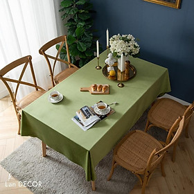 Mua Khăn trải bàn nhung trơn sang trọng Landecor- TB538-xanh cốm