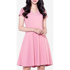 Đầm xòe tay ngắn The One Fashion DDC1813HO