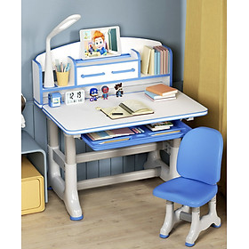 Mua Bộ bàn ghế học sinh chống cận chống gù bàn học thông minh cho bé chỉnh được độ cao có giá đỡ sách và ngăn kéo K05