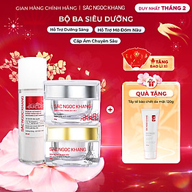 COMBO dưỡng da chuyên sâu kem dưỡng ban đêm 30g + kem dưỡng ban ngày 5 in 1 30g + Serum dưỡng trắng 30ml cho tác dụng nhanh mạnh, toàn diện