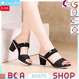 Giày xăng đan nữ cao gót 6p RO575 ROSATA tại BCASHOP đế dày, mặt nhám kim tuyết thời trang và lộng lẫy