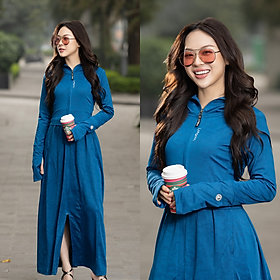 LAROMA Áo Chống Nắng DÁNG DÀI Vải Coolair UV Dệt 2 lớp | UPF50+ | Vải Thơm | Làm Mát | Thoáng Khí | Thời Trang | Đa Dụng