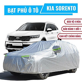 Bạt phủ xe ô tô 7 chỗ Kia Sorento, Bạt trùm xe sorento cao cấp chất liệu vải PEVA chống nắng mưa không thấm nước