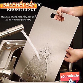 Mua THỚT INOX 304 CAO CẤP SIZE LỚN Kháng Khuẩn Cường Lực- Vệ Sinh Dễ Dàng- Rã Đông Nhanh - Chống Ẩm Mốc TIỆN ÍCH