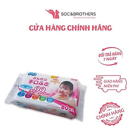 Giấy ướt dành cho tay và miệng 100% thành phần cấp thực phẩm Life-do.Plus LD-038 80 tờ