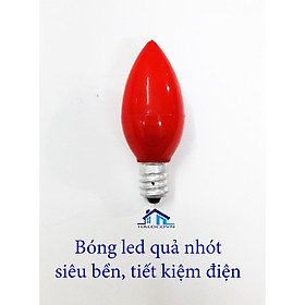 Bộ 5 bóng đèn led quả nhót màu đỏ cho đèn thờ