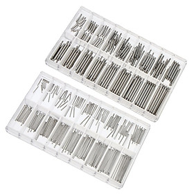 360pcs Stainless Steel Watch Band Spring Bars Strap Link Pins 8-26mm Repair