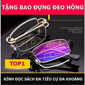 Kính lão thị viễn thị trung niên đa tròng gập gọn cao cấp nhìn ĐA KHOẢNG CÁCH tiện lợi bảo hành 1 đổi 1 KV8MUNIQUI