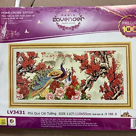 Mua Tranh thêu chữ thập Phú Quý Cát Tường LV3431 (110x55) chưa thêu