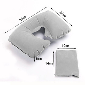 Mua Gối hơi chữ U cho du lịch  văn phòng + Tặng tấm che mắt và nút bịt tai (màu ngẫu nhiên)