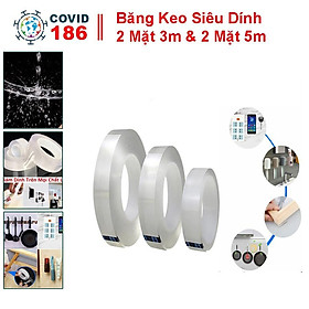 Cuộn Băng Keo Siêu Dính 2 Mặt Dán Tường Trong Suốt Chịu Lực Cuộn 3M, 5M Dán Trên Mọi Chất Liệu Mọi Bề Mặt Loại 1