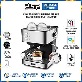Máy pha cà phê đa năng thương hiệu cao cấp DSP KA3028 - Công suất: 850W - Kích thước: 21.5x25x28.8cm - Hàng Nhập Khẩu