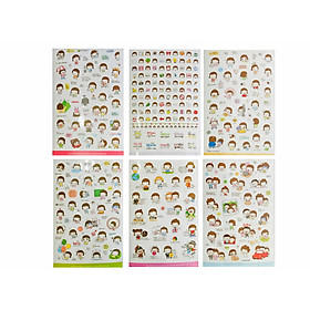 Bộ 6 tấm sticker trang trí Momoi Ver 2