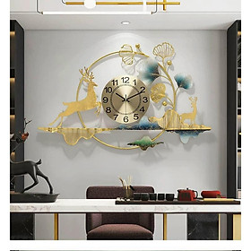 Mua Đồng Hồ Treo Tường  Đồng Hồ Trang Trí Decor Hươu Mã 2325 -kt 126*66cm-quà tặng đẹp giá rẻ ý nghĩa bảo hành 24 tháng