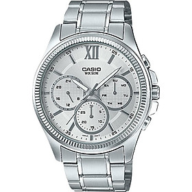 Đồng Hồ Nam Dây Thép Không Gỉ Casio MTP-E315D-7AVDF (42mm)