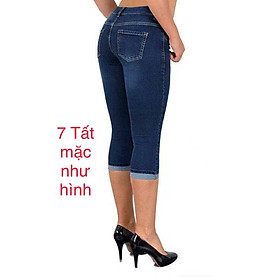 Quần jean ngố 7 tất lật lai có size 26-46. Vải dày và co giãn. YUME JEAN BIGSIZE