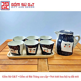 Mua Bộ tích trà vẽ Miêu Mun xuất Nhật Gốm Sứ G&T