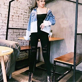 Quần jean rách 3 gạch cá tính nữ