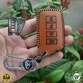 Hình ảnh Bao Da Toyota Altis 2018 - 2022, camry 2012-2013 Bao da chìa khóa da bò thật bảo hành 2 năm, Khắc Tên, Số ĐT Chủ Xe