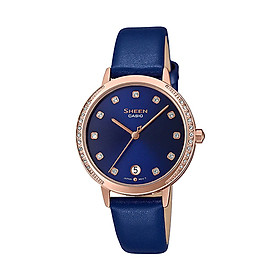 Đồng hồ nữ dây da Casio Sheen chính hãng SHE-4056PGL-2AUDF