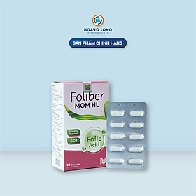 Viên uống bổ sung Acid Folic, NeogosL57, Chất sơ cho phụ nữ đang mang thai và cho con bú Foliber Mom HL (3 vỉ x 10 viên/hộp)