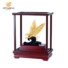 Tượng chim đại bàng dát vàng Mẫu 3 (17x29x34cm) MT Gold Art- Hàng chính hãng, trang trí nhà cửa, phòng làm việc, quà tặng sếp, đối tác, khách hàng, tân gia, khai trương