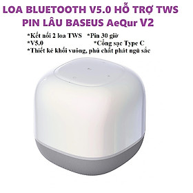 Loa bluetooth TWS khối vuông phát ngũ sắc pin siêu lâu Baseus AeQur V2 _  Hàng chính hãng