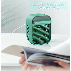 Quạt Hơi Nước Mini Để Bàn Nesugar Green