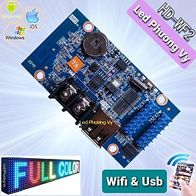 Card HD WF2 USB, Wifi điều khiển Led ma trận Full color - Thay thế card