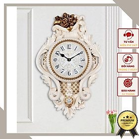 Mua Đồng hồ treo tường phong cách tân cổ điển DH17 - Chất liệu bột đá và composite cao cấp.
