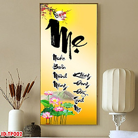 Mua Tranh treo tường- Tranh Laminate tráng gương chữ Thư Pháp Cha Mẹ