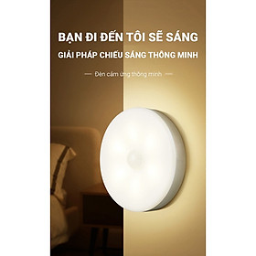 [Tặng sạc] Đèn cảm biến chuyển động,Đèn Led cảm ứng thông minh tự động bật tắt gắn tủ,cầu thang,phòng ngủ,nhà bếp tiện lợi