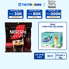 Cà phê Hòa tan NESCAFÉ CAFÉ VIỆT 35 gói Vị Mạnh đặc trưng