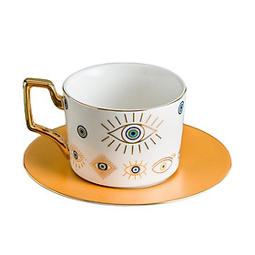 Evil Eye Coffee Cups 250ml Table Arts Handmade for Water style A