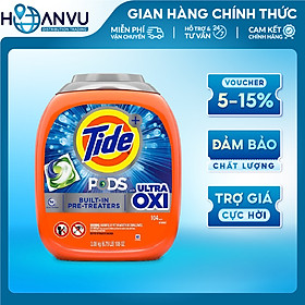 Bình viên giặt Tide Pods Plus Ultra Oxi 4in1 104 viên - Nhập khẩu Mỹ