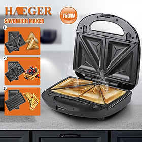 Mua Máy nướng bánh 3 trong 1 Haeger HG-213 (kèm 3 khuôn)- Hàng Chính Hãng