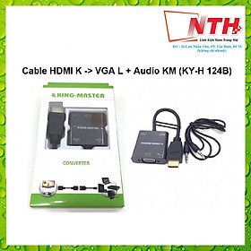 Cáp HDMI K ra VGA L + AUDIO KM (KY-H 124B)