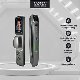 Mua Khóa thông minh FS007FD3D-BM FASTER mở bằng FACE ID  app điều khiển  thẻ từ  mật mã  an toàn cho gia đình