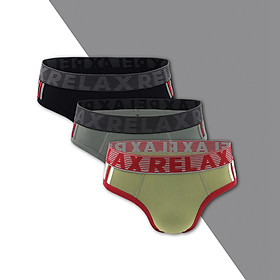 COMBO 3 QUẦN LÓT NAM RELAX RLTK006 DẠNG BRIEF CHẤT LIỆU POLY MỀM MẠI THÔNG THOÁNG