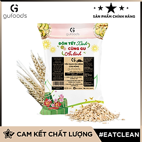 Yến mạch tươi cán mỏng (cán dẹt) GUfoods - Ăn kiêng, Giàu chất xơ, Hỗ trợ giảm cân, Tập gym, Eat clean