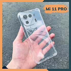 Ốp lưng Mi 11 Pro 5G trong suốt TPU 6D chống sốc, chống va đập , giá đỡ điện thoại, bảo vệ tốt cho camera