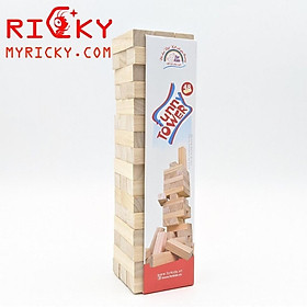 Boardgame đồ chơi rút gỗ Funny Tower 48 thanh cao cấp