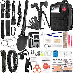 Thiết bị cắm trại Sinh Tồn Full First Aid Option Emergency Survival Kit and First Aid Kit (29 chi tiết)