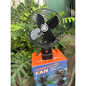Quạt Tích Điện Chạy Pin, Quạt Mini Để Bàn 8 Inch Công Suất Lớn, Làm Mát Cực Nhanh