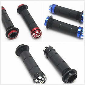 Universal Motorcycle Rubber Hand Grips W/ Bar Ends For 7/8