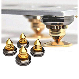 Mua Bộ 4 Đế Đỡ Loa Đầu Nhọn Mạ Vàng Hợp Kim Chống Rung Chuyên Dụng