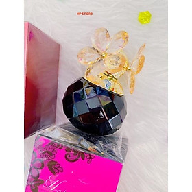 Nước Hoa Nữ Happy Flower Nắp Hoa Pha Lê, Thơm Lâu Thiết Kế Sang Trọng Quyến Rũ 60ml - Nước Hoa Pha Lê Đen